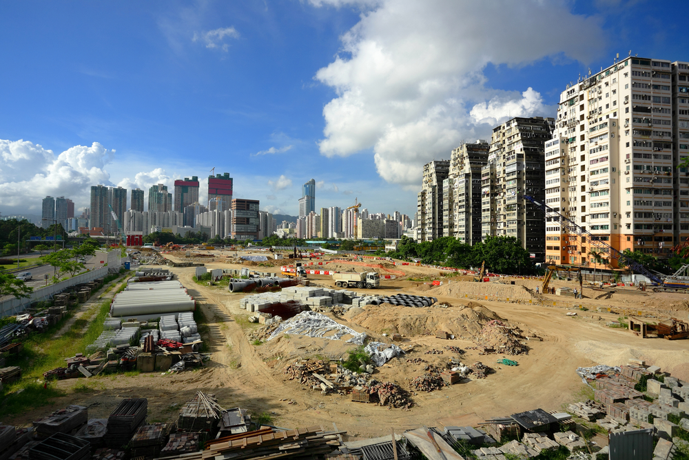 construction site in city